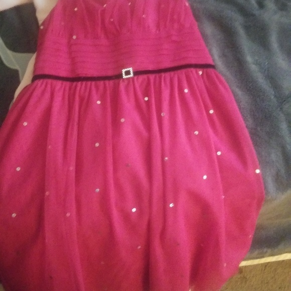 Girls pink sequence dress. - Picture 2 of 4